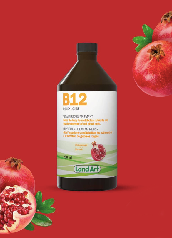 Vitamine B-12 Liquide - 250ml -Grenade - Land Art